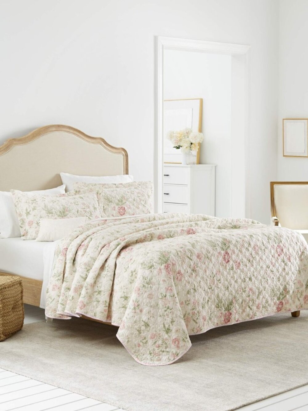 Queen Quilt Set with Shams, Cotton, Reversible